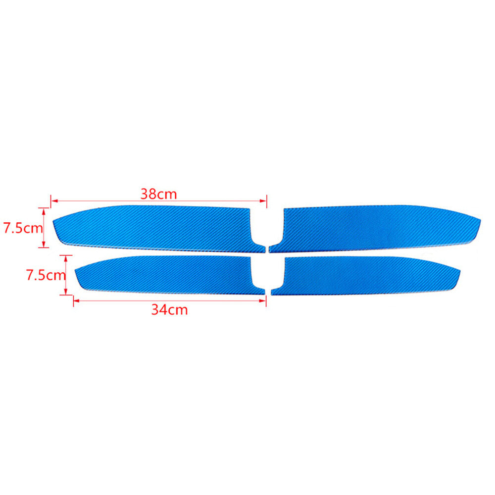 Blue Carbon Fiber Door Armrest Panel Decorative Cover For Toyot@ 4Runner 2010-23