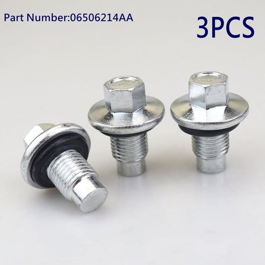 3X For 06506214AA Engine Oil Pan Drain Plug Bolt Washer for Jeep for Dodge Patriot 96-20
