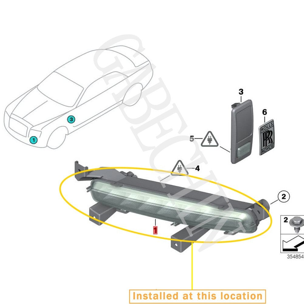 for Rolls-Royce Wraith Turn Signal Indicator Kit Equipment Manufacturer: 6312711431/432 (5 plugs)