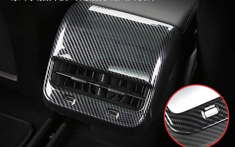 Carbon Fiber Rear for Seat Air Vent Outlet Cover for Tesla for Model Y Car Accessories