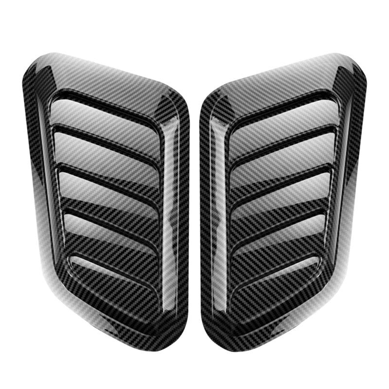 2Pcs Car Hood Air Flow Inlet Outlet Engine Hood Ventilation Fake Cover Sticer