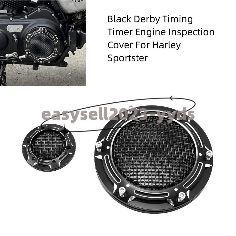 Black Derby Timing Timer Engine Inspection Cover for Harley Sportster XL883 1200