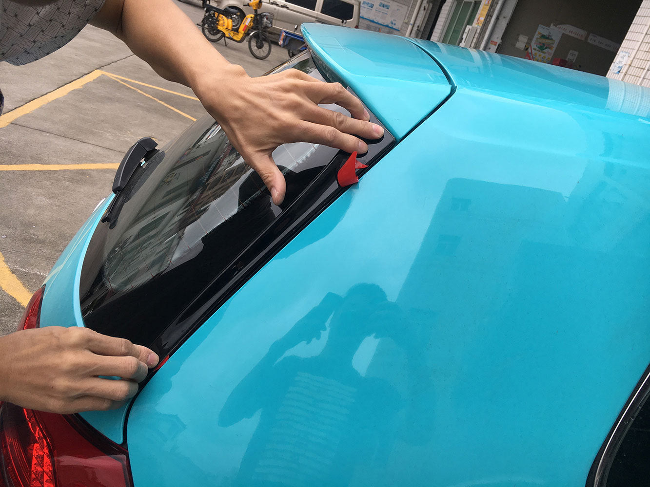 ABS Glossy Black TrunkSpoiler Side Wing Flap for VW for GOLF 7 VII MK7 TSI TDI 14-18