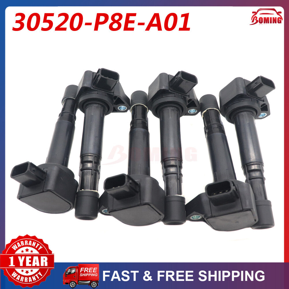 6X 30520-P8E-A01 Ignition Coil for Honda Accord Odyssey for Acura CL TL 30520P8EA01
