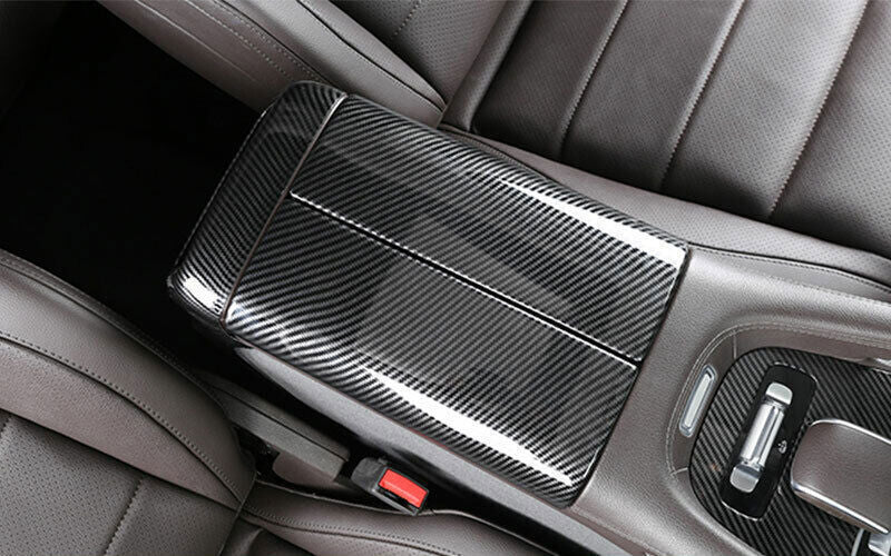 for Mercedes-Benz GLE 20-2023 Carbon Fiber Middle Console Armrest Box Cover Trim