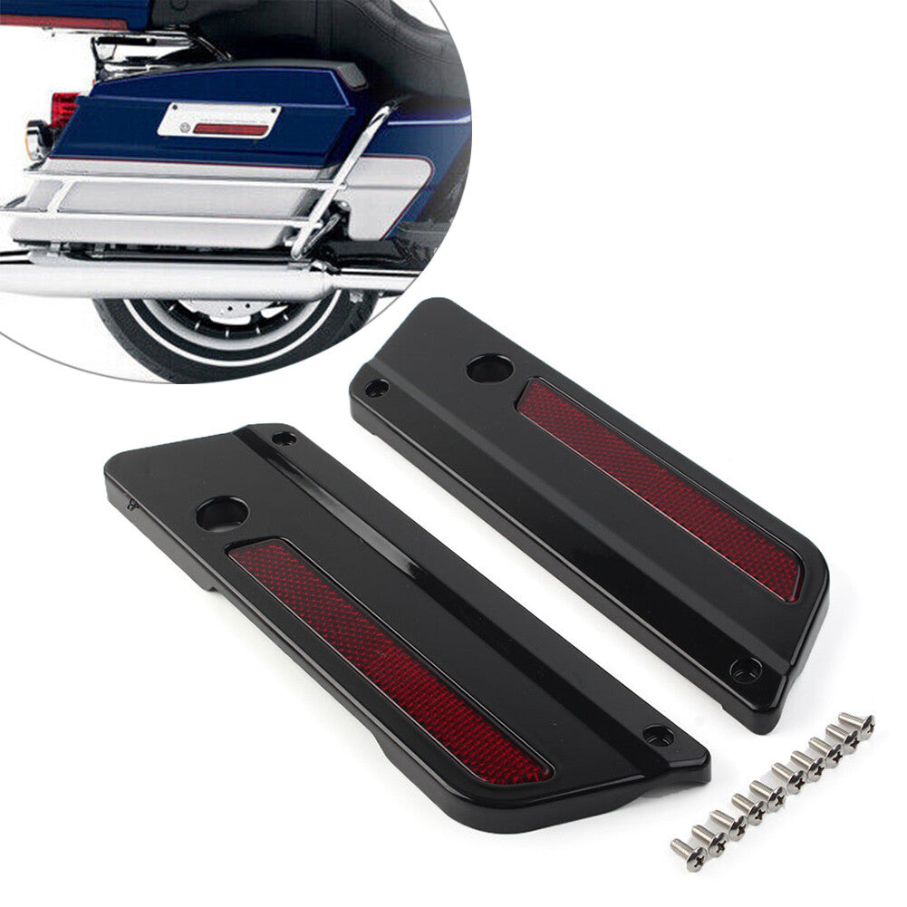 Satteltaschen-Verschlussplattenabdeckung f¨¹r for Harley Touring 1993-2013 Schwarz