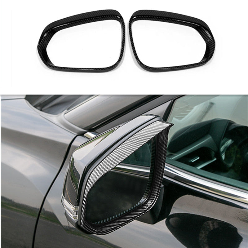 Carbon fiber mirror rain guard trim for Toyota Tacoma 2016-2023