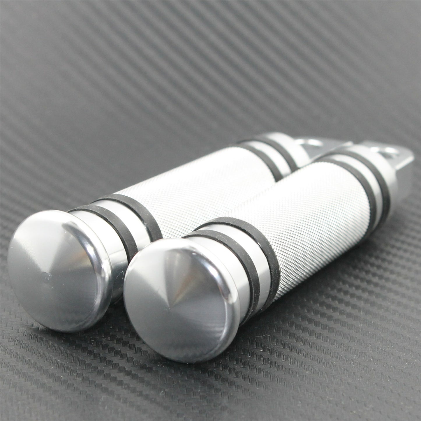 Chrome Knurled Front Rear Foot Peg Footrest Fit for Harley Touring Softail Dyna