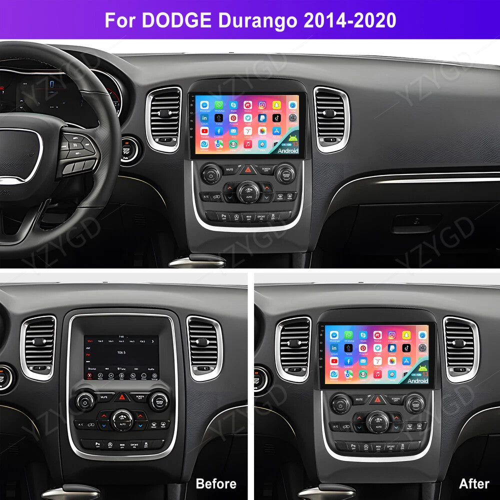 for Dodge Durango 2014-2020 Stereo 9 Android 14 Car Radio GPS Navi WIFI Carplay