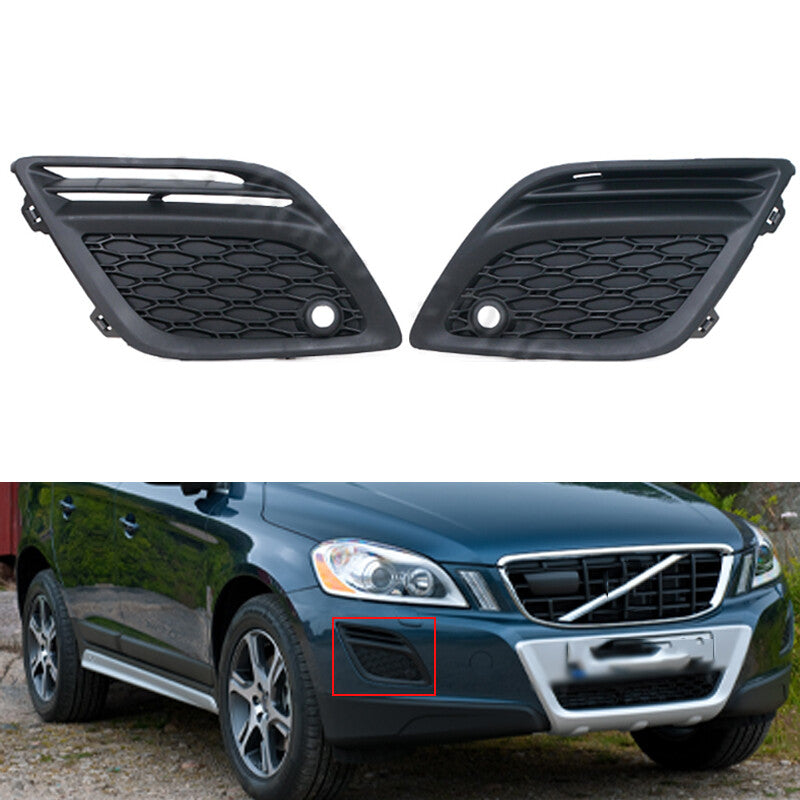 Pair Front Bumper Grille Fog Light Cover Style Parts for Volvo XC60 2010-2013