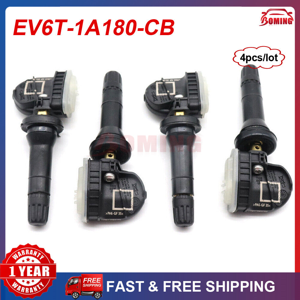4-piece set of TPMS (Tire Pressure Monitoring System) sensors for Ford Focus Ranger 433MHz EV6T-1A180-CB