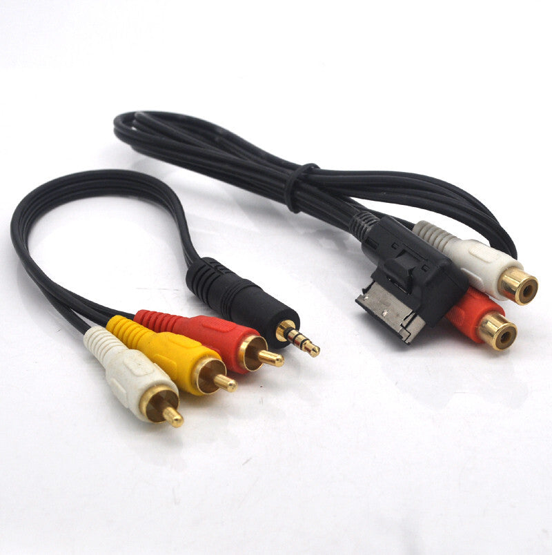 Audio Video RCA Cable Kit for Audi AMI MMI PHONO A4 A6 for A8 A7 Q7 S7 A3 Sq5 Q3