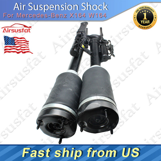 2Pcs Front L+R Air Shock Absorbers w/EDC for Mercedes X164 GL320 W164 ML320 US