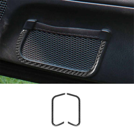 2Pcs Door Storage Bag Frame Trim Cover Carbon Fiber for Honda S2000 2000-2003
