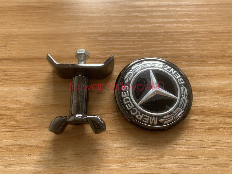 Gunmetal Black for Mercedes-Benz Bonnet Badge Cap Badge Sticker CSE 44mm W204 W211