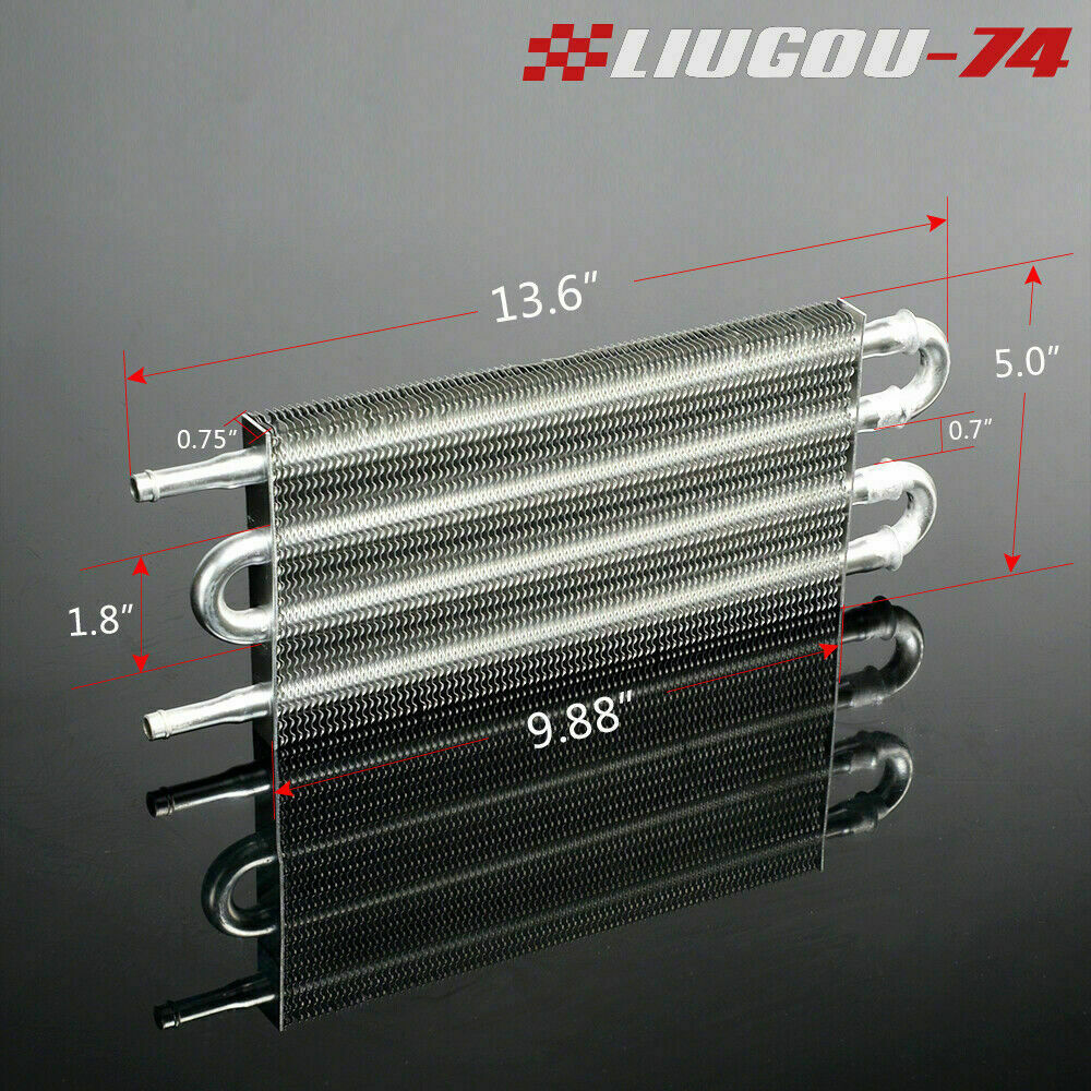 Universal all-aluminum remote control transmission oil cooler kit, automatic/MT radiator, brand new.