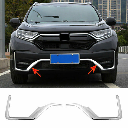 for Honda CR-V CRV 2020-22 Chrome ABS Front Bumper Fog Lamp Moulding Frame Trim