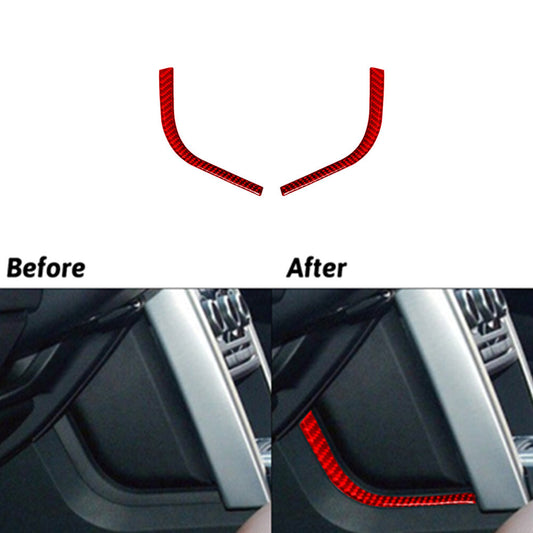Red Carbon Fiber Gear Shift Side Strip for Land Rover Discovery Sport 2015-2019