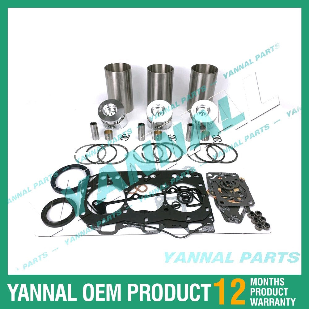 3D82 Overhaul and Rebuild Kit with Complete Gaskets for Yanmar Diesel Engines