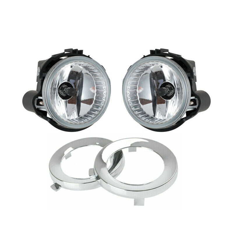 Front clear fog lights and fog light cover trim kit for Subaru Forester 2008 - 2012