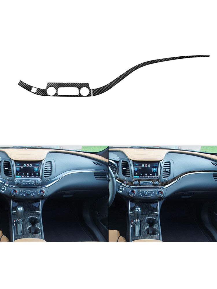 2 Center Control Button + Dashboard Trim Carbon Fiber for Chevy Impala 2014-2020