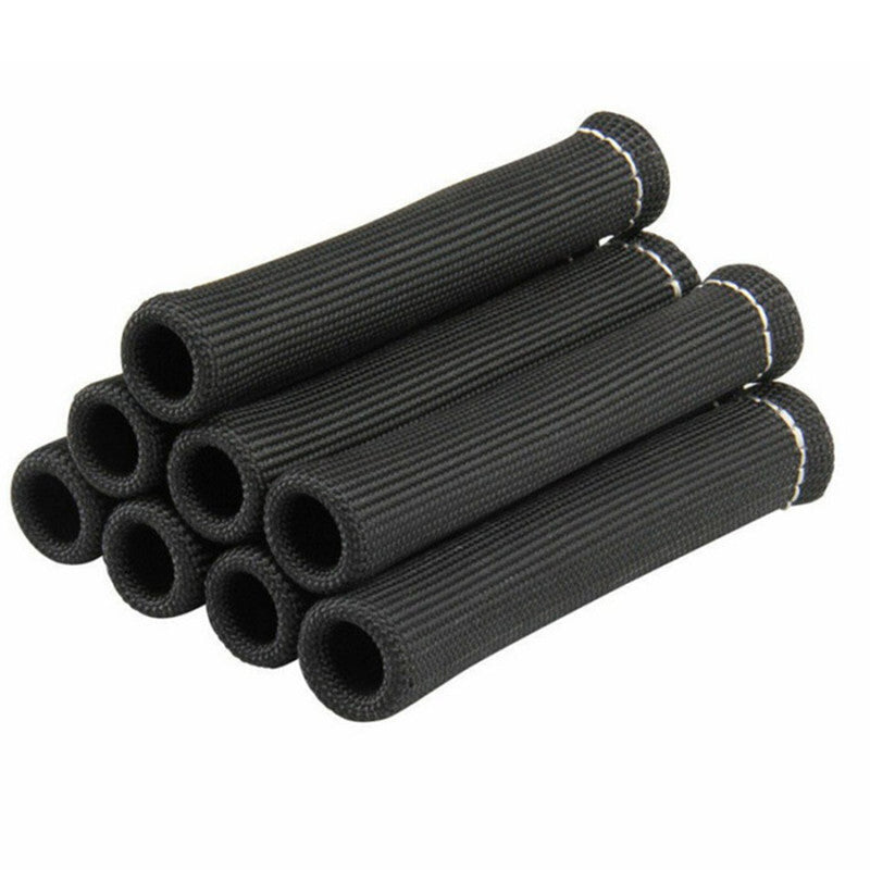 Car Fiber Spark Plug Wire Boot Protector Sleeve Heat Shield Engine Thermal Cover