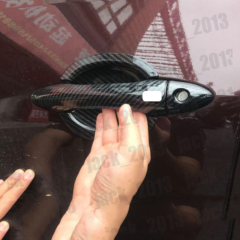 for Kia Forte K3 2014-2018 Carbon Fiber ABS for Smart Side Door Handle Cover Trim