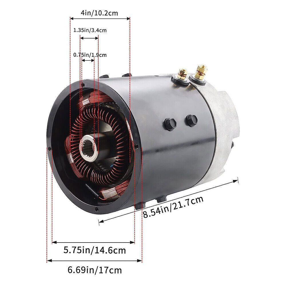 36V Electric Motor 73445-G02 DE2-4007 For 1995-2010 E-Z-GO TXT for Golf Cart