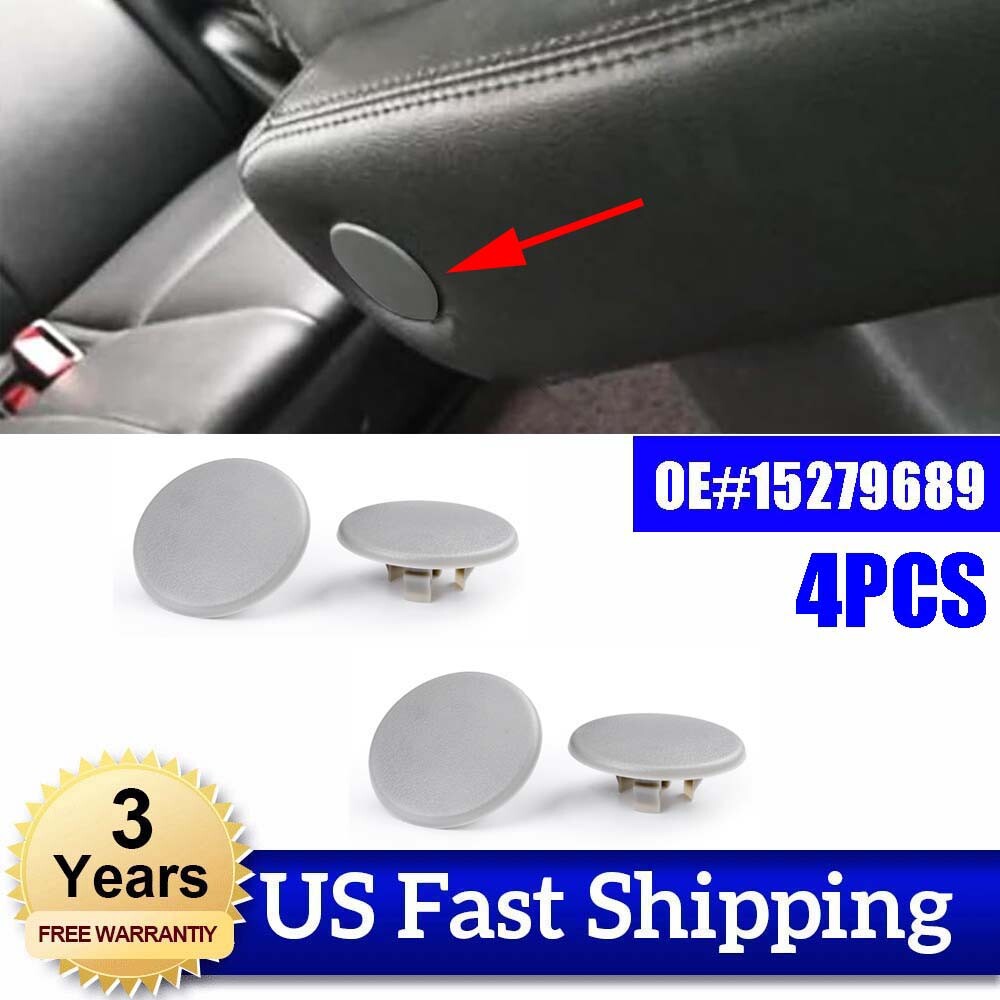 4-Piece Gray Rear Armrest for Seat Bolt Cover for Cadillac for Escalade ESV Jimsy for Yukon