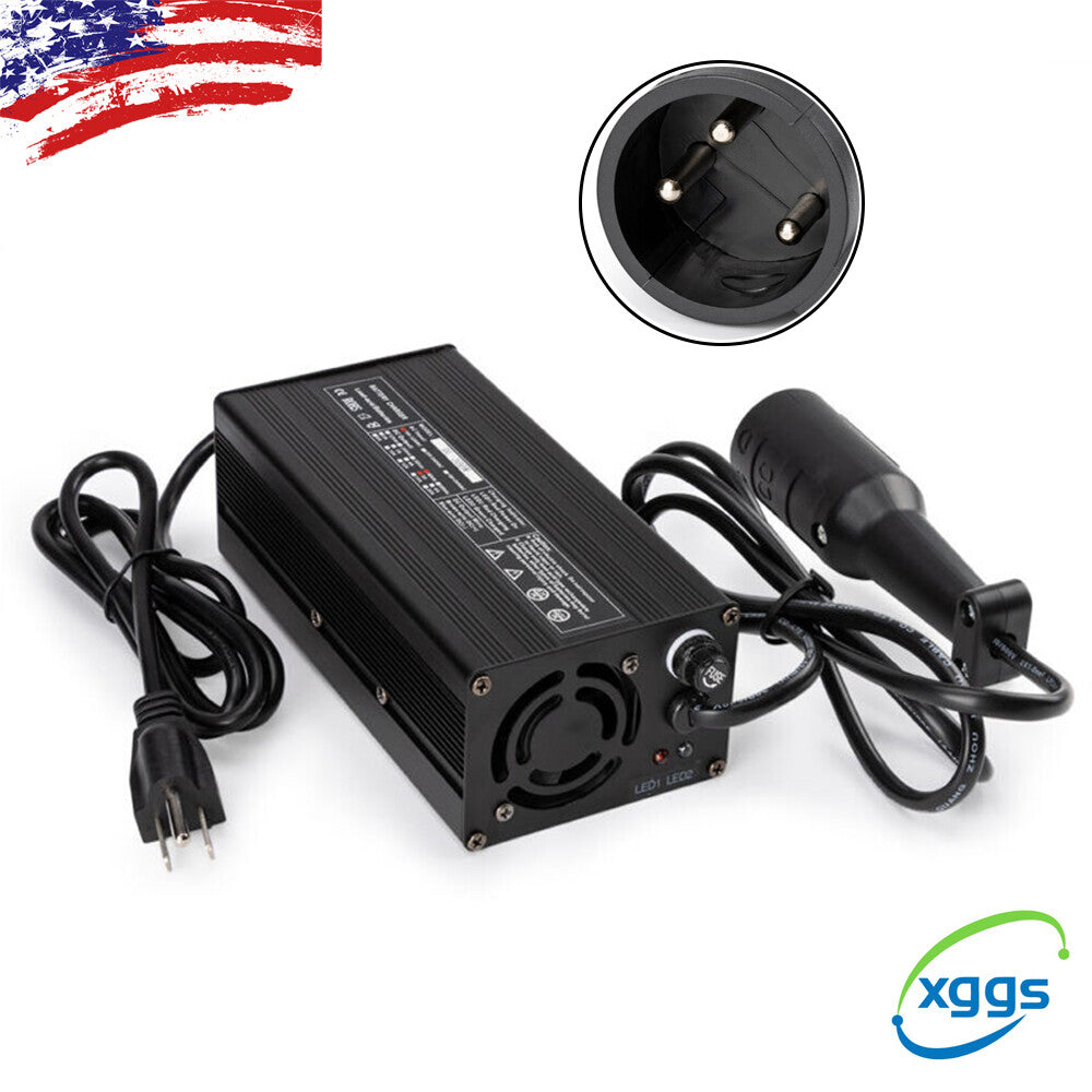 48V For EzGo for Golf Cart Battery Charger Connector 5A Round 3 Pin Plug Charge