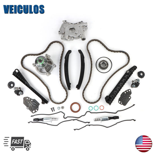 Timing Chain Kit Oil  Water Pump Cover Gasket For 04-08 for Ford F150 for Lincoln 5.4L