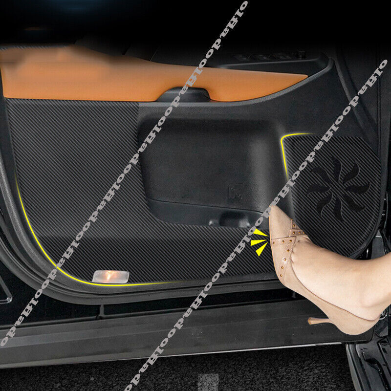 for Toyota Highlander 14-19 PU Leather Door Anti Kick Pad Protective Cover Trim