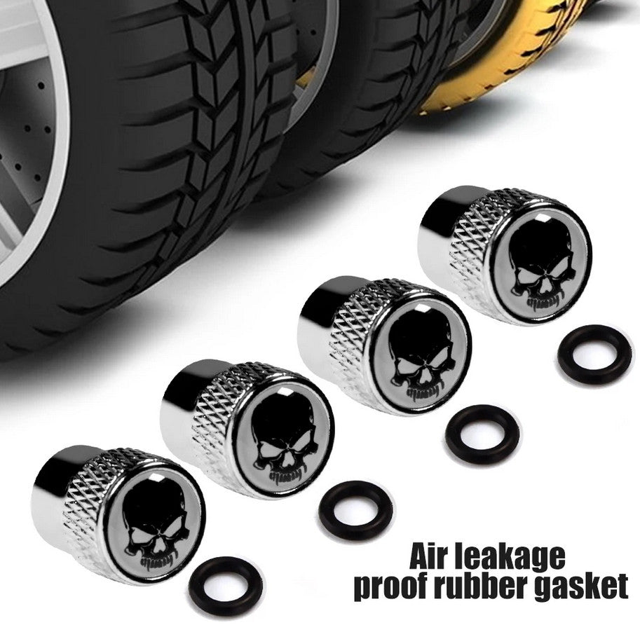 4-piece car tire valve cover rod air dust cover dice blue for Cadillac