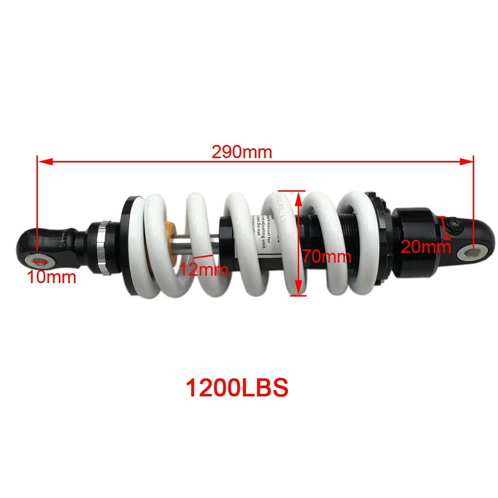 11.4-inch 290mm rear shock suspension for Honda CRF110 SSR125 Apollo Atomik