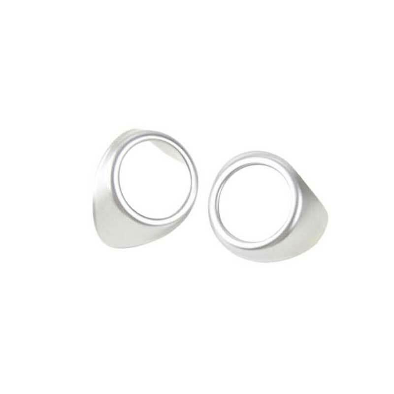 Fit for Ford for Mustang 2015-2022 Matte Silver A Pillar Horn Frame Cover Trim 1PCS
