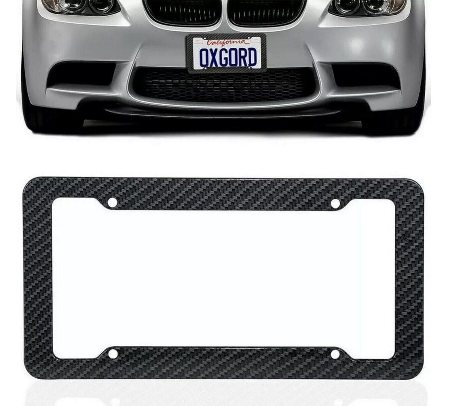 Car license plate, frame, cap, boot, trunk, black carbon, suitable for Honda
