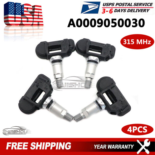 New 4PCS A0009050030 TIRE PRESSURE MONITORING SENSORS TPMS for Benz C300 C350
