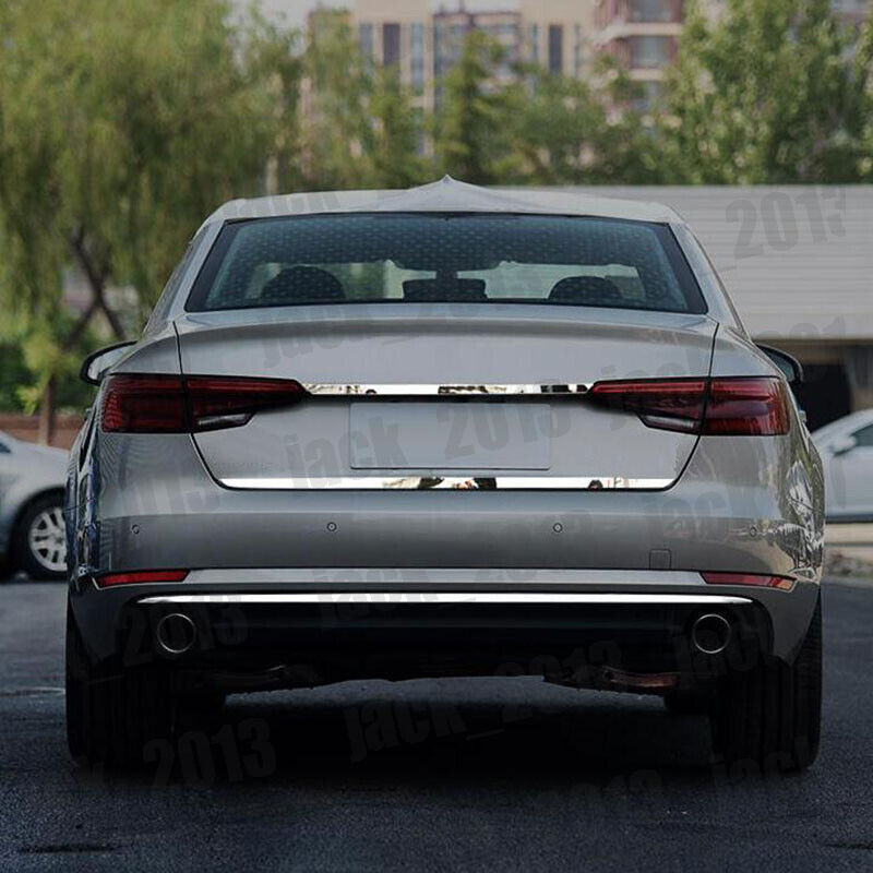 for Audi A4 B9 2017-2022 steel Rear Door Trunk Lid Tail Gate Cover trim Sticke