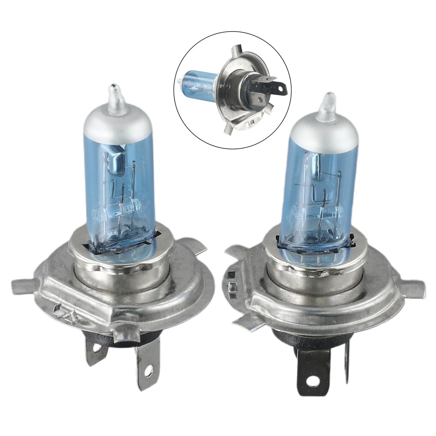 H4 9003 HB2 55W Halogen Xenon Headlight Light Bulbs Super White High/Low Beam