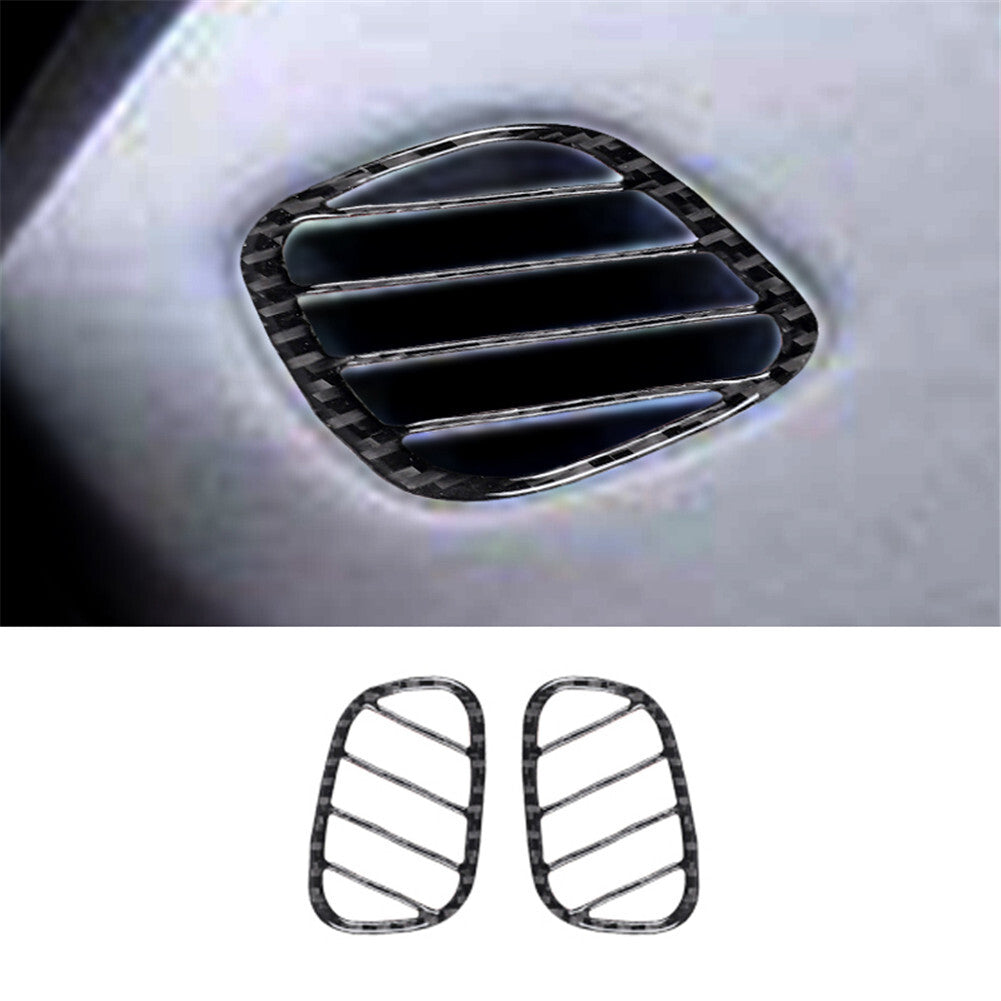 2Pcs Dashboard Air Vent Trim Strip Cover Carbon Fiber for Jaguar XF 2009-2011