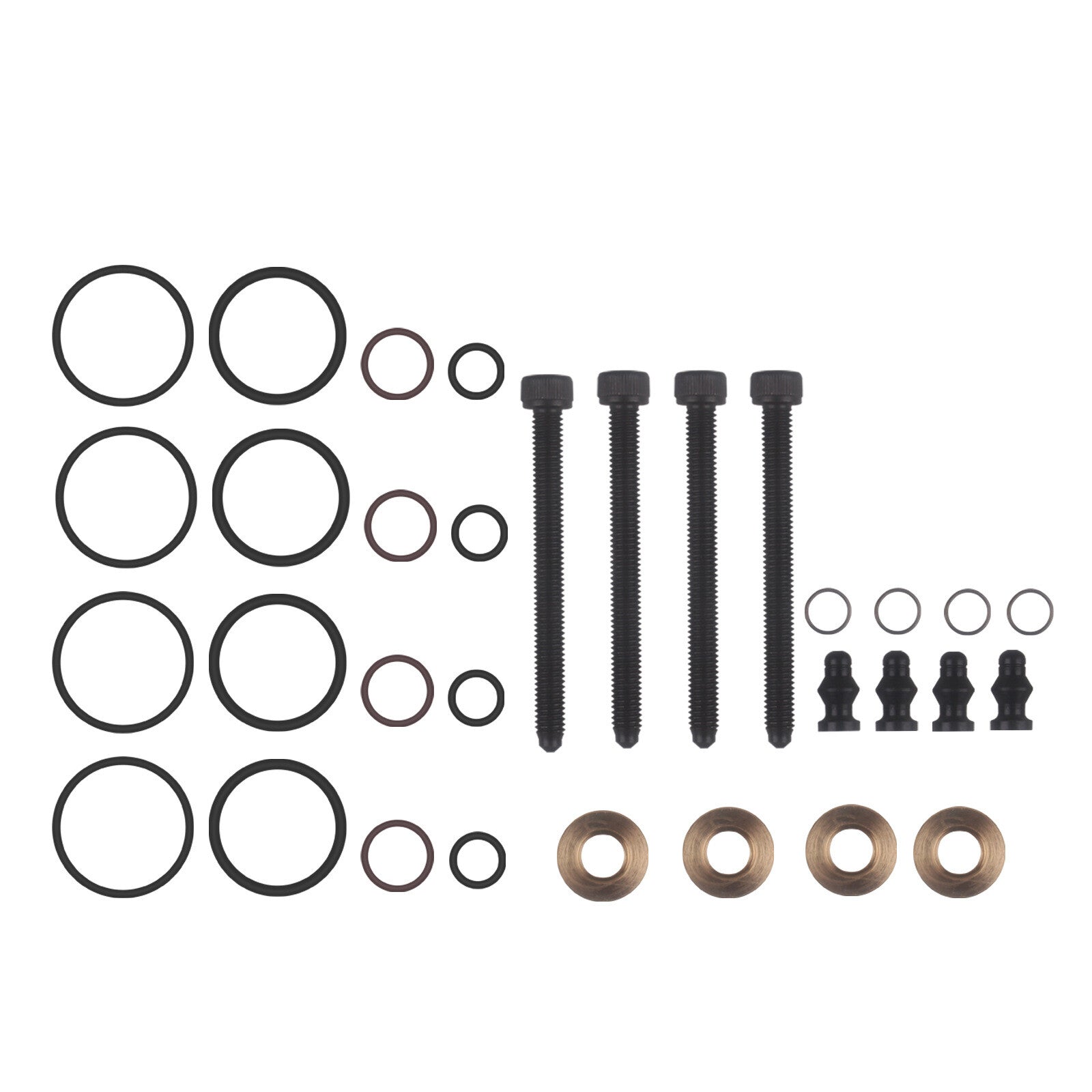 4PCS Injector Seal Washer Kits with Bolts for Audi A6 2000-2005 Auto Replacement
