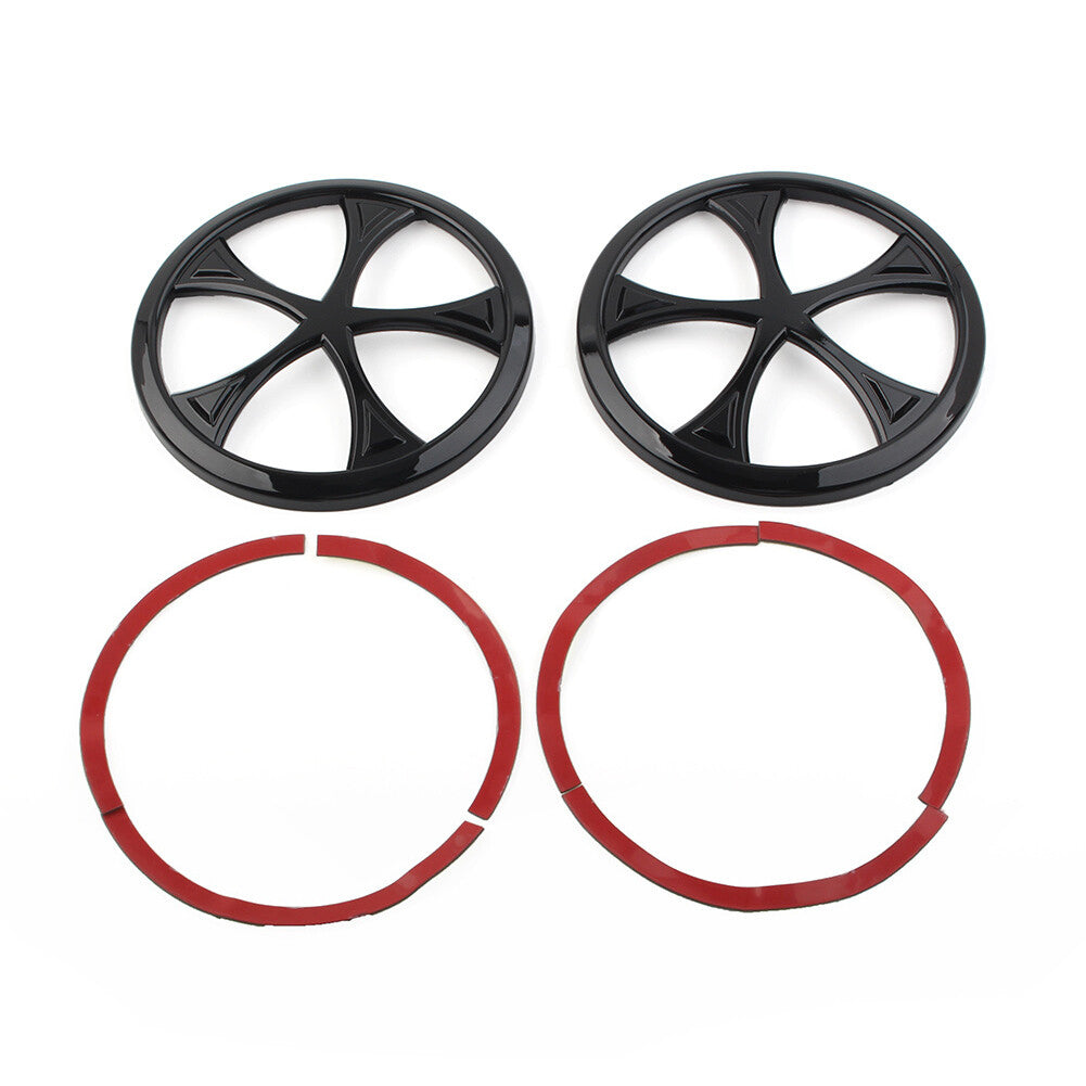for Harley Trike Tri Glide Ultra Classic Front Speaker Grill Trim Cover Black