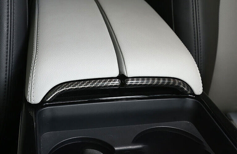 Console Armrest Box Strip 2X for Range Rover Evoque 2020-2025 ABS Carbon Fiber