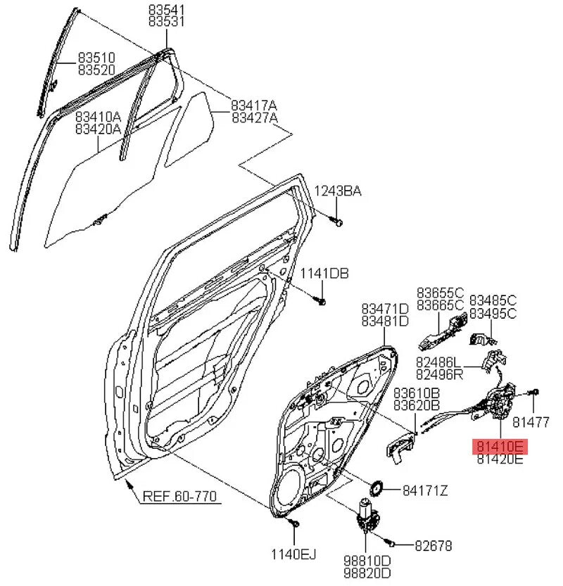 The rear left door lock actuator is suitable for the for Hyundai Santa Fe 2006-09 SUV 2.4L 2.7L 3.3L V6.