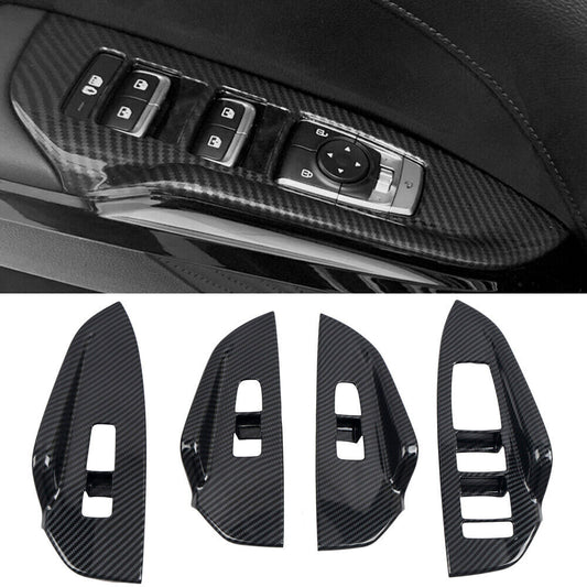 for Kia K5 2021-2023 Carbon Fiber Inner Car Window Lift Panel Switch Cover Trim