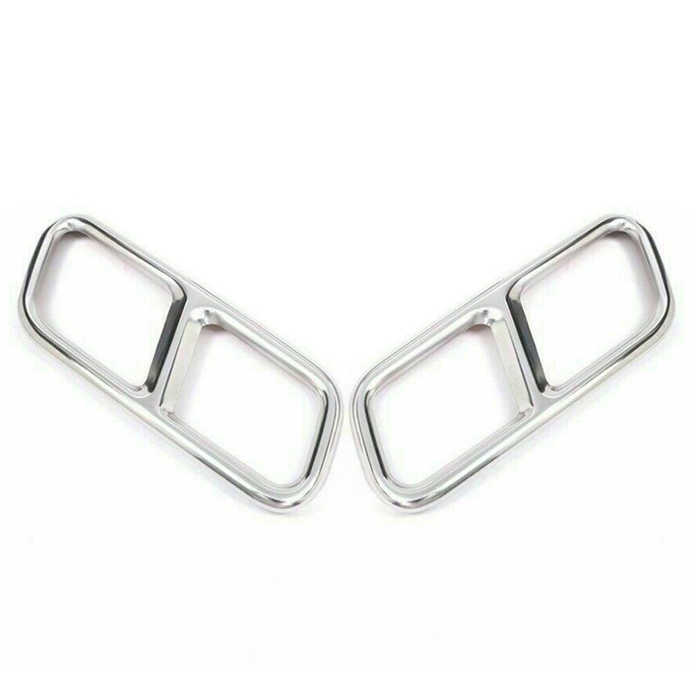 Chrome Rear Exhaust Muffler Tail Pipe Trim for Mercedes-Benz S Class W222 10-17