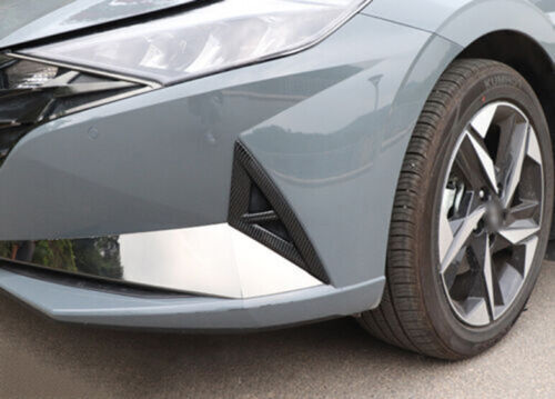 Carbon Fiber Front Bumper Fog Light Lamp Cover Trim for Hyundai Elantra2021-2023