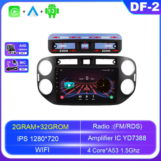 for Volkswagen for Tiguan 1 2006-2016 Car Radio Carplay Stereo Player GPS Screen