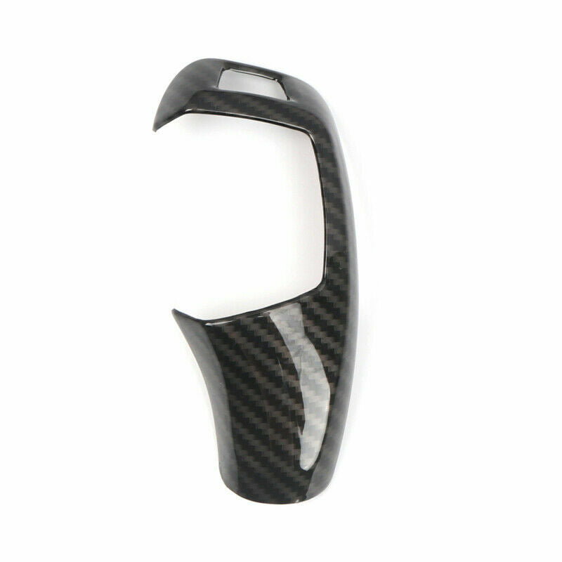 Carbon fiber Look Gear Shift Knob protective case fits for BMW X5, X6, E70, and E71 (2008-2018).
