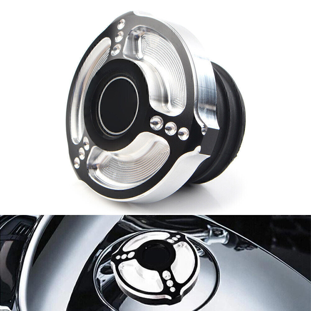 Fit for Harley Sportster Touring Softail Dyna 1992-2017 Fuel Gas Tank Cap Cover BK